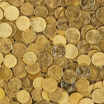 koperen euromuntjes